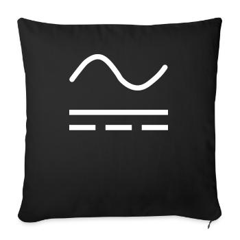 Débit actuel - Housse de coussin décorative 45 x 45 cm - noir - Devant