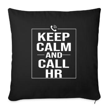 Personalabteilung Human Resources HR Manager - Sofa pillowcase 17,3'' x 17,3'' (45 x 45 cm) - black - Front