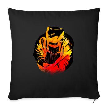 Funny Welding Proud Welder Weld Job American - Housse de coussin décorative 45 x 45 cm - noir - Devant
