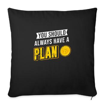 Bitcoin - Sofa pillowcase 17,3'' x 17,3'' (45 x 45 cm) - black - Front