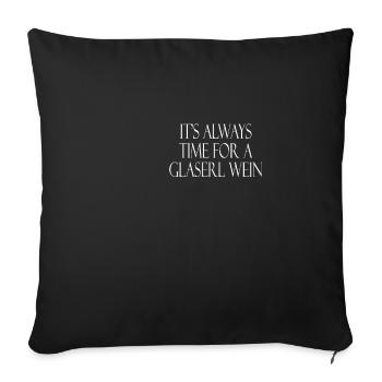 Vin | Drôle de sort - Housse de coussin décorative 45 x 45 cm - noir - Devant