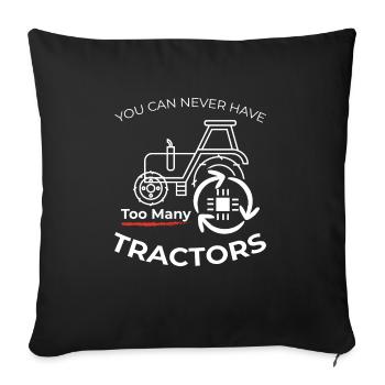 Tractors gift farmer animal lover country - Sofa pillowcase 17,3'' x 17,3'' (45 x 45 cm) - black - Front