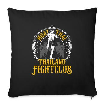 Muay Thai - Housse de coussin décorative 45 x 45 cm - noir - Devant