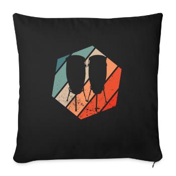 Congas Musician Instrument Vintage Conga player - Sofa pillowcase 17,3'' x 17,3'' (45 x 45 cm) - black - Front