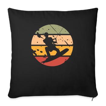 Wakeboard Wakeboarder - Sofa pillowcase 17,3'' x 17,3'' (45 x 45 cm) - black - Front