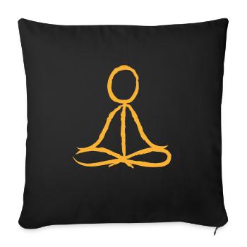 Yoga Peace Gift Spirituality Meditation - Sofa pillowcase 17,3'' x 17,3'' (45 x 45 cm) - black - Front