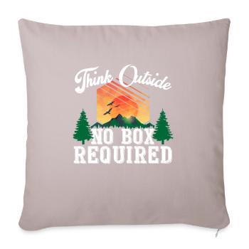 Penser à l’extérieur Aucune case requise - Randonnée en plein air - Housse de coussin décorative 45 x 45 cm - taupe clair - Devant