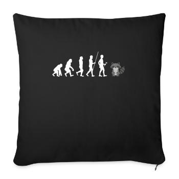 raccoon - Sofa pillowcase 17,3'' x 17,3'' (45 x 45 cm) - black - Front