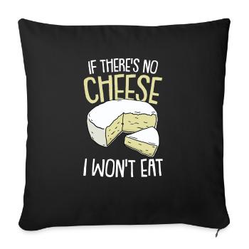 Cheese Cheese Cheddar Mouse Cheese Piece Saying Gift - Sofa pillowcase 17,3'' x 17,3'' (45 x 45 cm) - black - Front