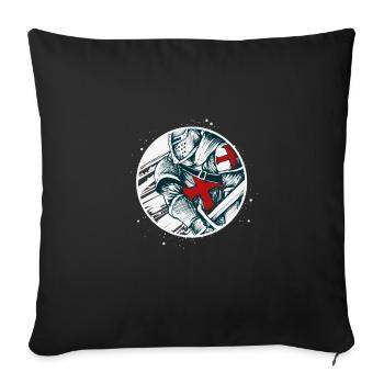 Templerkriegerritter - Sofakissenbezug 45 x 45 cm - Schwarz - Vorne