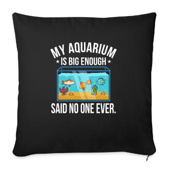 Aquarium - Sofakissenbezug 45 x 45 cm - Schwarz - Vorne