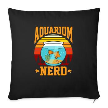 Aquarium - Sofakissenbezug 45 x 45 cm - Schwarz - Vorne