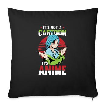 Manga Anime Japan Kawaii Asien Spruch Geschenk - Sofakissenbezug 45 x 45 cm - Schwarz - Vorne