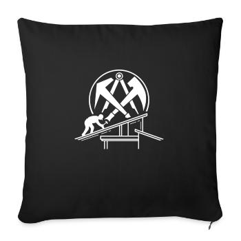 Roofers tshirt guild roof tinsmiths craft roof - Sofa pillowcase 17,3'' x 17,3'' (45 x 45 cm) - black - Front