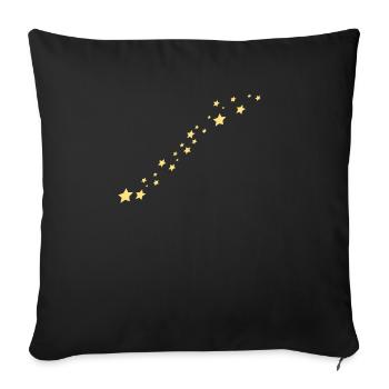 Étoile filante - Housse de coussin décorative 45 x 45 cm - noir - Devant