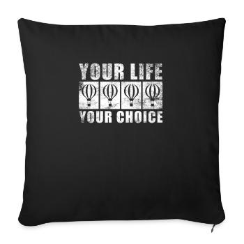 Balloonist Aviation Balloon Ride Hot Air Balloon - Sofa pillowcase 17,3'' x 17,3'' (45 x 45 cm) - black - Front