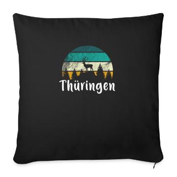 Thüringer Thüringen - Sofakissenbezug 45 x 45 cm - Schwarz - Vorne