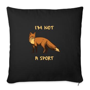 Fuchs Tierschutz - Sofakissenbezug 45 x 45 cm - Schwarz - Vorne