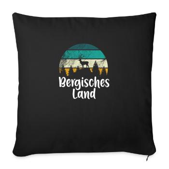 Bergische Heimat Urlaub Wandern Geschenkidee - Sofakissenbezug 45 x 45 cm - Schwarz - Vorne
