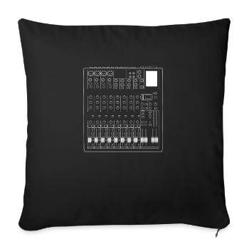 Mischpult Tontechniker T-Shirt Geschenk - Sofakissenbezug 45 x 45 cm - Schwarz - Vorne