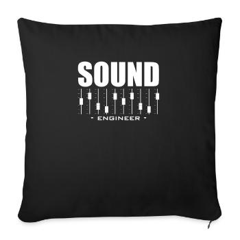 Sound Engineer Sound Engineer Gift - Sofa pillowcase 17,3'' x 17,3'' (45 x 45 cm) - black - Front