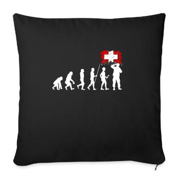 Switzerland Swiss Swiss Gift Alps Mountains Flag - Sofa pillowcase 17,3'' x 17,3'' (45 x 45 cm) - black - Front
