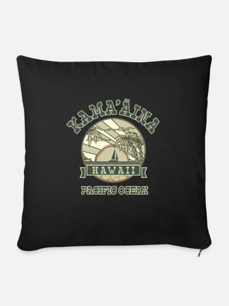 Hawaii mein Paradies, Surfen - Sofakissenbezug 45 x 45 cm - Schwarz