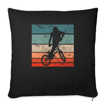 Bmx driver vintage retro - Sofa pillowcase 17,3'' x 17,3'' (45 x 45 cm) - black - Front