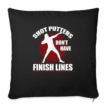 Les lanceurs de poids n'ont pas de piste d'arrivée et - Housse de coussin décorative 45 x 45 cm - noir - Devant