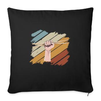 percussion - Sofa pillowcase 17,3'' x 17,3'' (45 x 45 cm) - black - Front