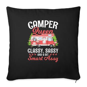 Camper Queen - Sofa pillowcase 17,3'' x 17,3'' (45 x 45 cm) - black - Front
