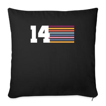 14 - Sofa pillowcase 17,3'' x 17,3'' (45 x 45 cm) - black - Front