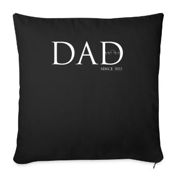 Papa 2022 - Housse de coussin décorative 45 x 45 cm - noir - Devant