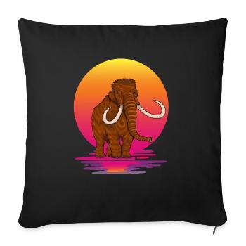 Mammut - Sofakissenbezug 45 x 45 cm - Schwarz - Vorne