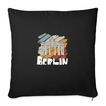 Berlin - Sofa pillowcase 17,3'' x 17,3'' (45 x 45 cm) - black - Front