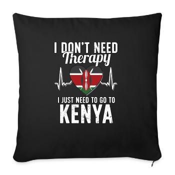Kenya flag I Kenyan Souvenirs - Sofakissenbezug 45 x 45 cm - Schwarz - Vorne