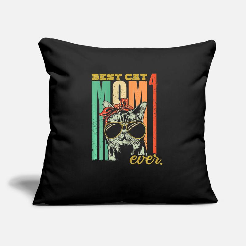 Chat Mère Housse de coussin décorative 45 x 45 cm
