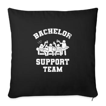 Bachelor Support Team - Sofakissenbezug 45 x 45 cm - Schwarz - Vorne