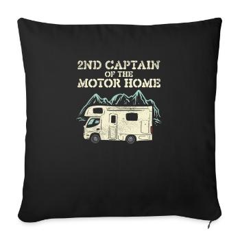 Camping Van Camper Mobile Home - Sofa pillowcase 17,3'' x 17,3'' (45 x 45 cm) - black - Front