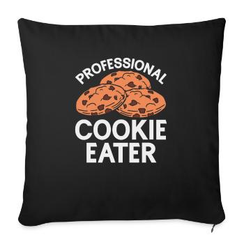 Cookie Eater Baker Baking Chocolate Cookies Lover - Sofa pillowcase 17,3'' x 17,3'' (45 x 45 cm) - black - Front