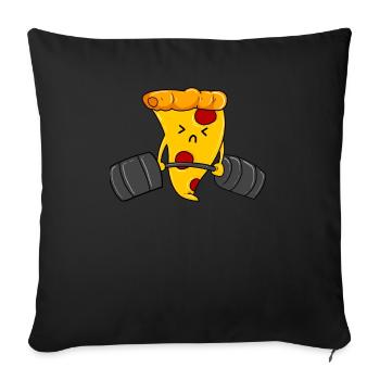 Sport Salami Pizza Liebe - Sofakissenbezug 45 x 45 cm - Schwarz - Vorne