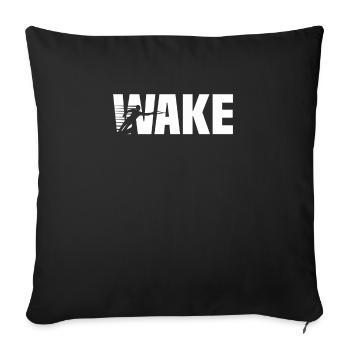 Wakeboarding Wakeboard Wake Water Sports Surfers - Sofa pillowcase 17,3'' x 17,3'' (45 x 45 cm) - black - Front