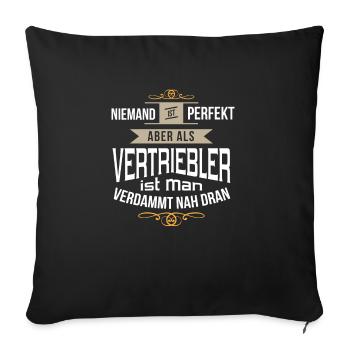 Lustiges Vertriebler Außendienst perfekt Geschenk - Sofakissenbezug 45 x 45 cm - Schwarz - Vorne