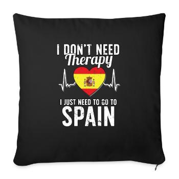 Spain flag I Spanish Souvenirs - Sofakissenbezug 45 x 45 cm - Schwarz - Vorne