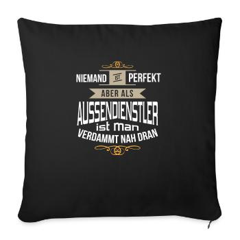 Lustiges Außendienstler Vertrieb perfekt Geschenk - Sofakissenbezug 45 x 45 cm - Schwarz - Vorne