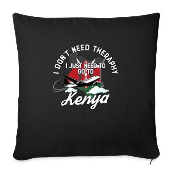 Kenya flag I Kenyan Souvenirs - Sofakissenbezug 45 x 45 cm - Schwarz - Vorne