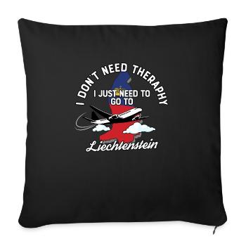 Liechtenstein flag I Liechtenstein Souvenirs - Sofa pillowcase 17,3'' x 17,3'' (45 x 45 cm) - black - Front