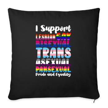 LGBT - Sofakissenbezug 45 x 45 cm - Schwarz - Vorne