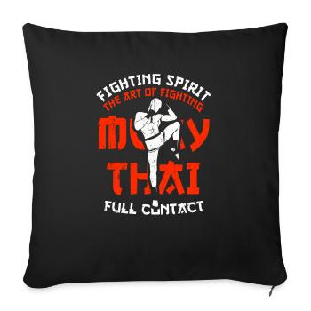 Muay thai mma - Housse de coussin décorative 45 x 45 cm - noir - Devant