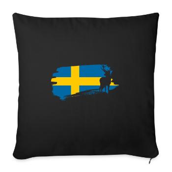 Suède - Housse de coussin décorative 45 x 45 cm - noir - Devant